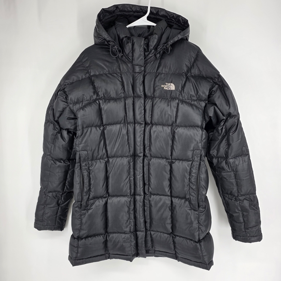 North Face 600 Fill Quilted Goose Down Puffer Jacket Women's XL Black Y2K - Picture 1 of 7